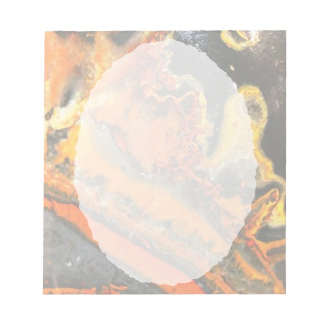 Fallschirmdrehte Orange Stones Notizblock (Vorderseite)