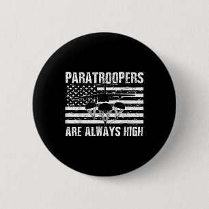 Fallschirmjäger, amerikanische Fahne US Army Soldi Button