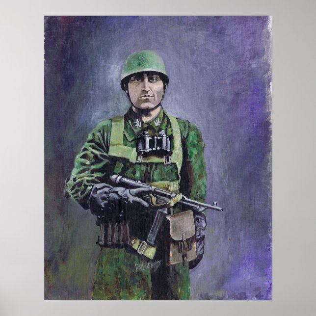 Fallschirmjäger (grüne Teufel) Poster (Vorne)