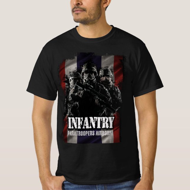 Fallschirmjäger im Flugzeug Infanterie mit thailän T-Shirt (Vorderseite)