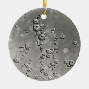 Fallschirmjäger im Himmel Schmuck Keramik Ornament
