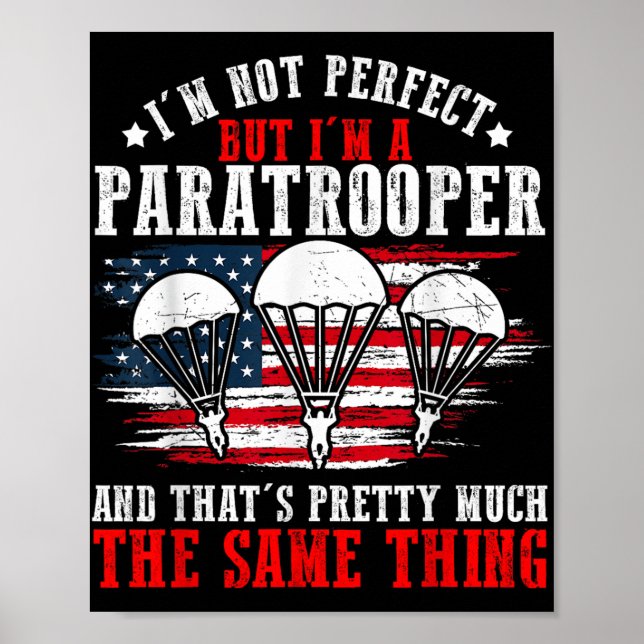 Fallschirmjäger US Army Veterans Day Soldier Ameri Poster (Vorne)