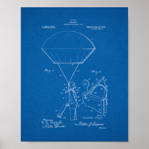 Fallschirmpatent - Blueprint Poster