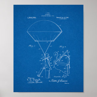 Fallschirmpatent - Blueprint Poster