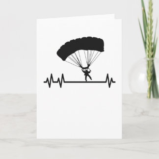 Fallschirmpuls Herzschlag Skydiver Skydiving Karte