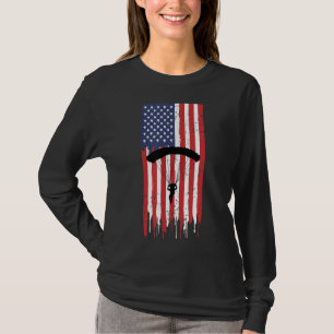 Fallschirmspringen Amerikanischer Skydiver Parachu T-Shirt
