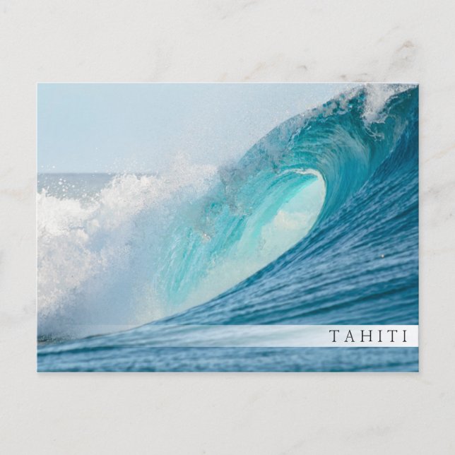 Fallschirmspringen auf Tahiti Postkarte (Vorderseite)