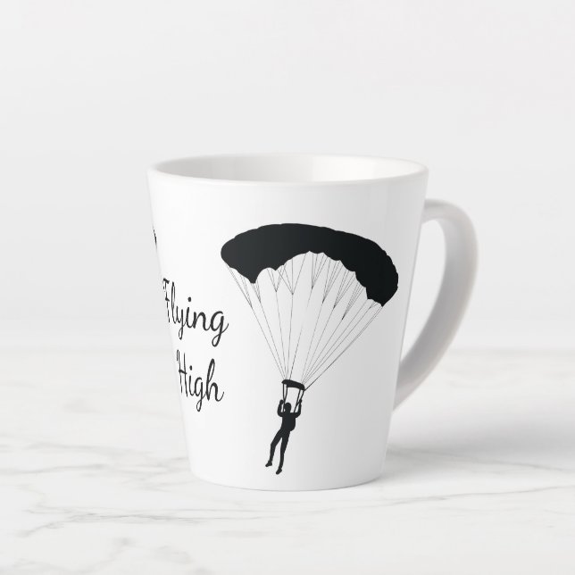 Fallschirmspringen Design Latte Cup Milchtasse (Rechte Ecke)