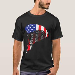 Fallschirmspringen mit US-Flagge American Inside M T-Shirt