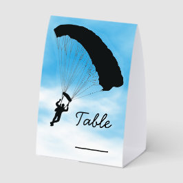 Fallschirmspringen Parachuting Design Zelt Papier Tischaufsteller