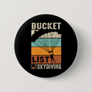 Fallschirmspringen Skydiver Instructor Bucket List Button