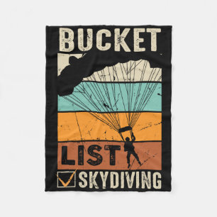 Fallschirmspringen Skydiver Instructor Bucket List Fleecedecke