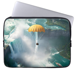 Fallschirmspringen über Niagarafälle in einem Korb Laptopschutzhülle