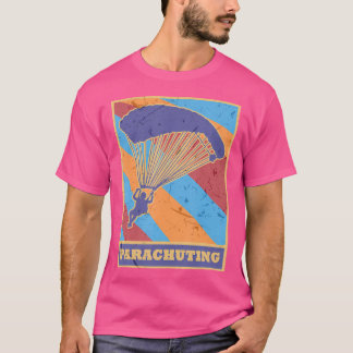 Fallschirmspringen Vintag Retro-Farben Fallschirms T-Shirt