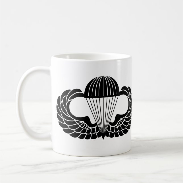Fallschirmspringer-Abzeichen Kaffeetasse (Links)