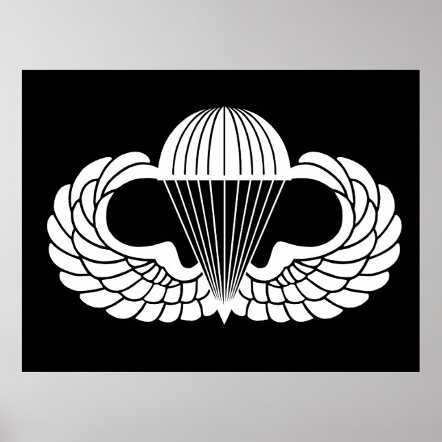 Fallschirmspringer-Abzeichen Poster (Vorne)