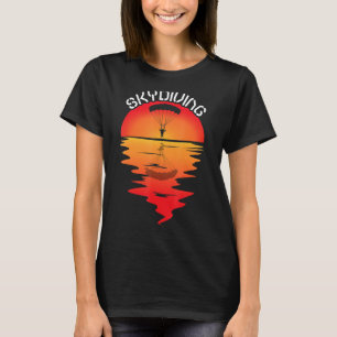 Fallschirmspringer Vintage Sonnenuntergang Fallsch T-Shirt