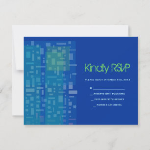 FALLSTARS & SQUARES Bar Bat Mitzvah RSVP Card Karte