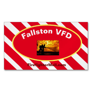 Fallston VFD Flames Magnetic Business Cards Magnetische Visitenkarte