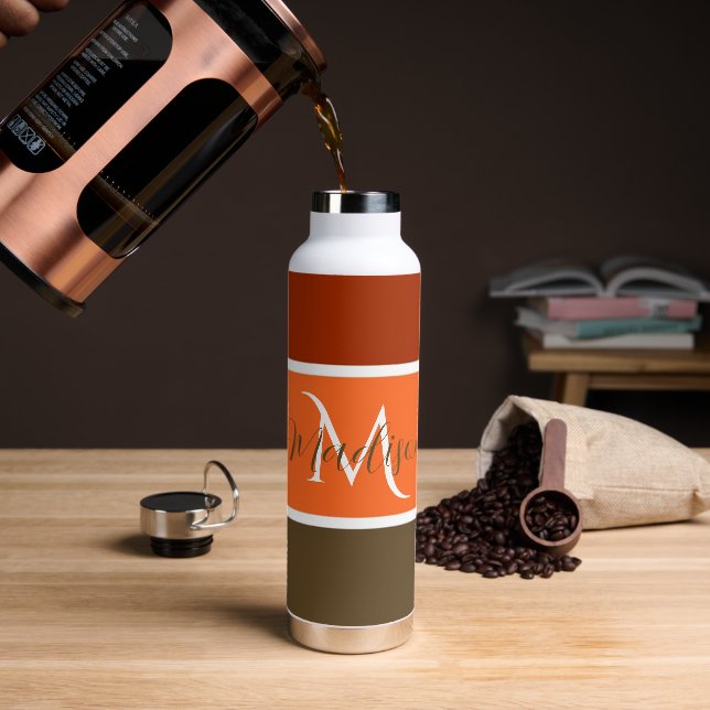 Fallstreifen personalisiert trinkflasche (Kaffee)