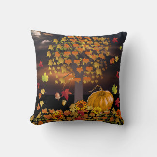 Fallszene auf der Vorderseite des Herbstes hinterl Kissen