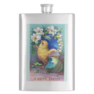 Fallt ein glücklicher Osterkick Flachmann