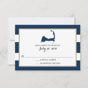 Falmouth Cape Cod avec coeur   Mariage RSVP