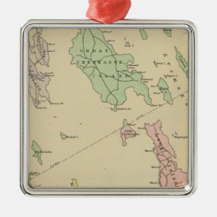 Falmouth Foreside, angrenzende Inseln, Casco Bucht Ornament Aus Metall