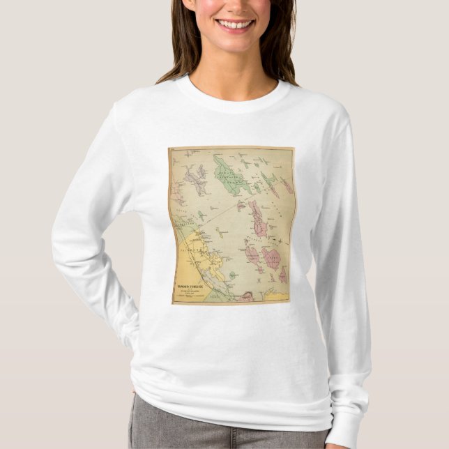 Falmouth Foreside, angrenzende Inseln, Casco Bucht T-Shirt (Vorderseite)
