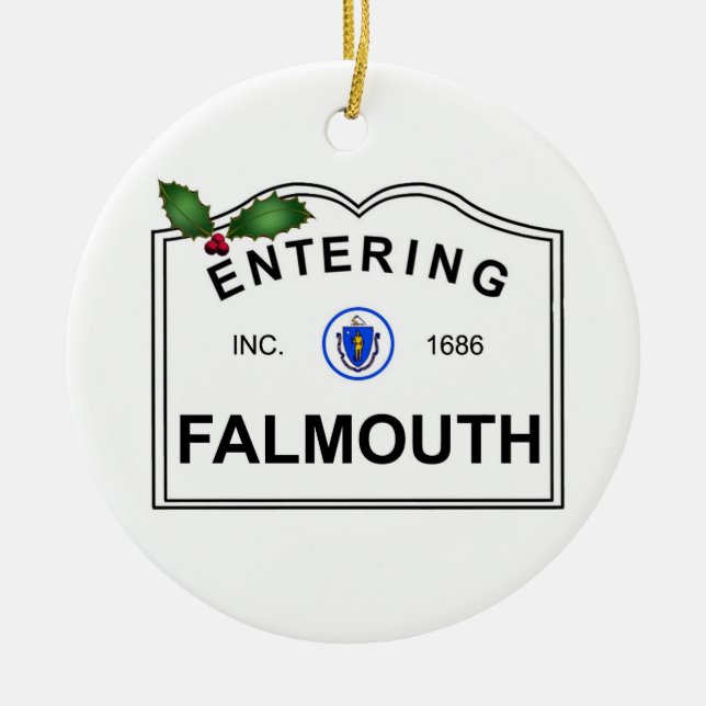 Falmouth MA Keramikornament (Vorne)