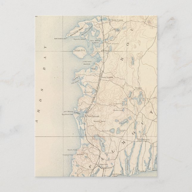 Falmouth, Massachusetts Postkarte (Vorderseite)