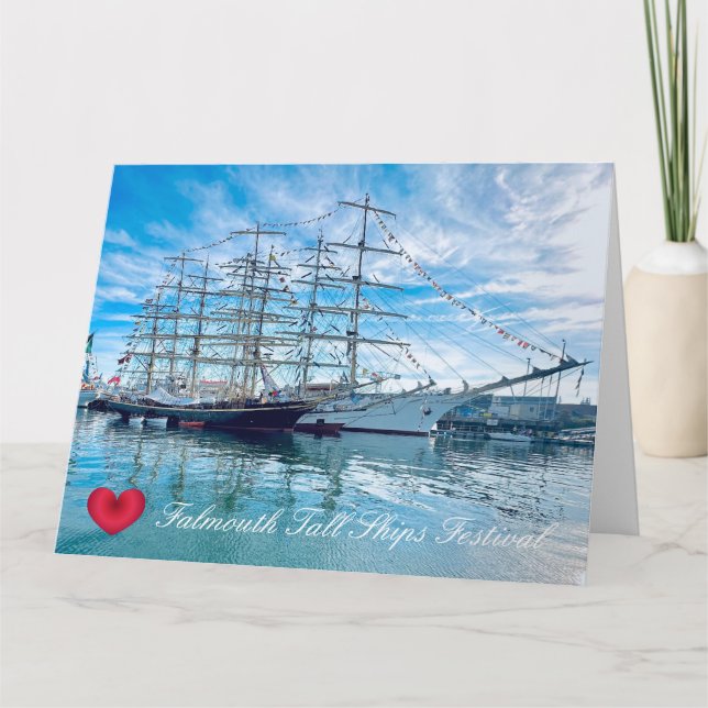FALMOUTH TALL SHIPS FESTIVAL Cornwall Foto Karte (Vorderseite)