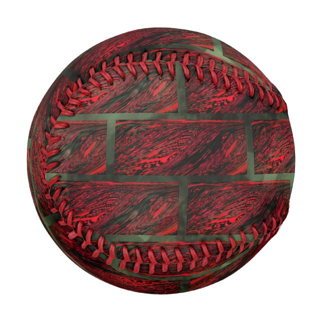 Falsch belichtete Ziegelwand oder Fliesen, die sie Baseball (Vorderseite Links)