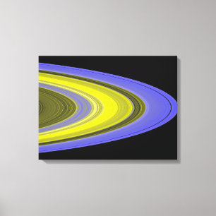 Falsch-Farbebild von Saturns Ringen Leinwanddruck