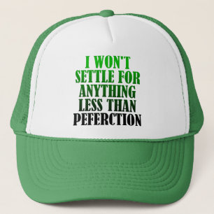 Falsch geschriebener Perfection Funny Ball Cap Hat Truckerkappe