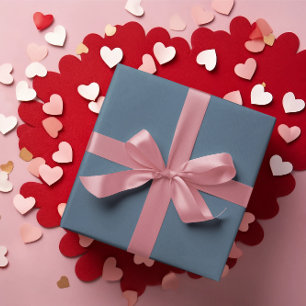 Falsch graue blaue Abpackpapierrolle Geschenkpapier