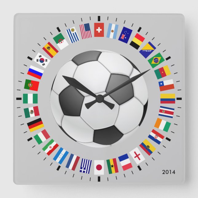 FALSCH QUADRATISCHE WANDUHR (Vorderseite)