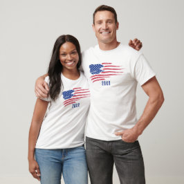 Falsche amerikanische Flagge mit Datum T-Shirt