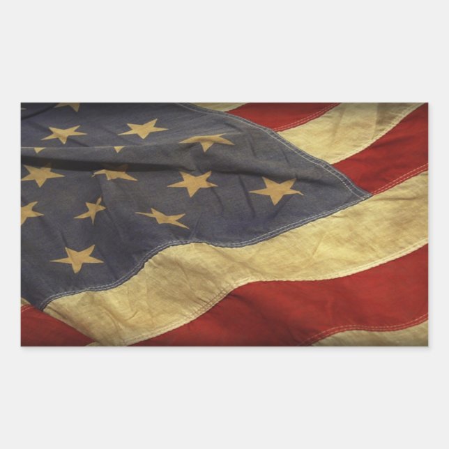 Falsche amerikanische Flagge Rechteckiger Aufkleber (Vorderseite)