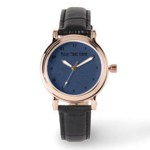 Falsche blaue Jeansuhr Personalisierter benutzerde Armbanduhr
