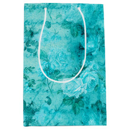 Falsche Blue-Rose-Collage Mittlere Geschenktüte
