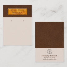 Falsche braune Leder- und Goldfolien-Ohrhänger-Aus