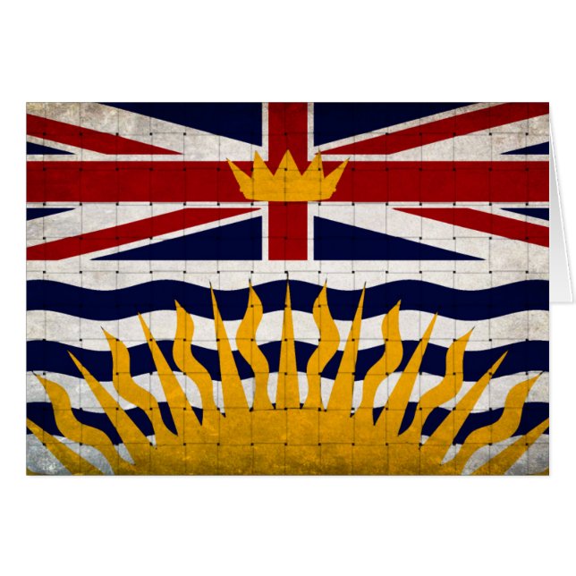 Falsche Britische Flaggenkarten für Columbia (Vorderseite (Horizontal))