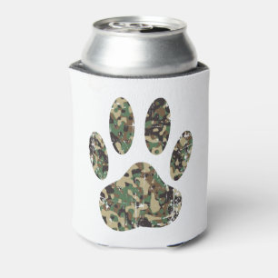 Falsche Camouflage Dog Paw Print Dosenkühler