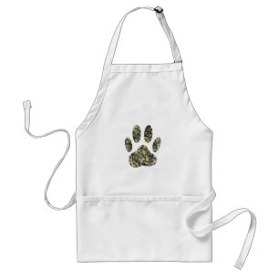 Falsche Camouflage Dog Paw Print Schürze