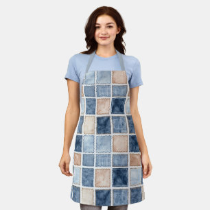 Falsche Creme-Denim-Blau-Jean-Bridal-Shower Schürze
