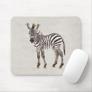 Falsche Creme Leinen Zebra Safari Tier Mousepad