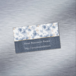 Falsche Denim-Blau-Jean-Geschäftsname Webseite Magnetische Visitenkarte