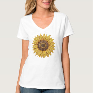 Falsche Diamant-Sonnenblume T-Shirt