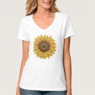 Falsche Diamant-Sonnenblume T-Shirt